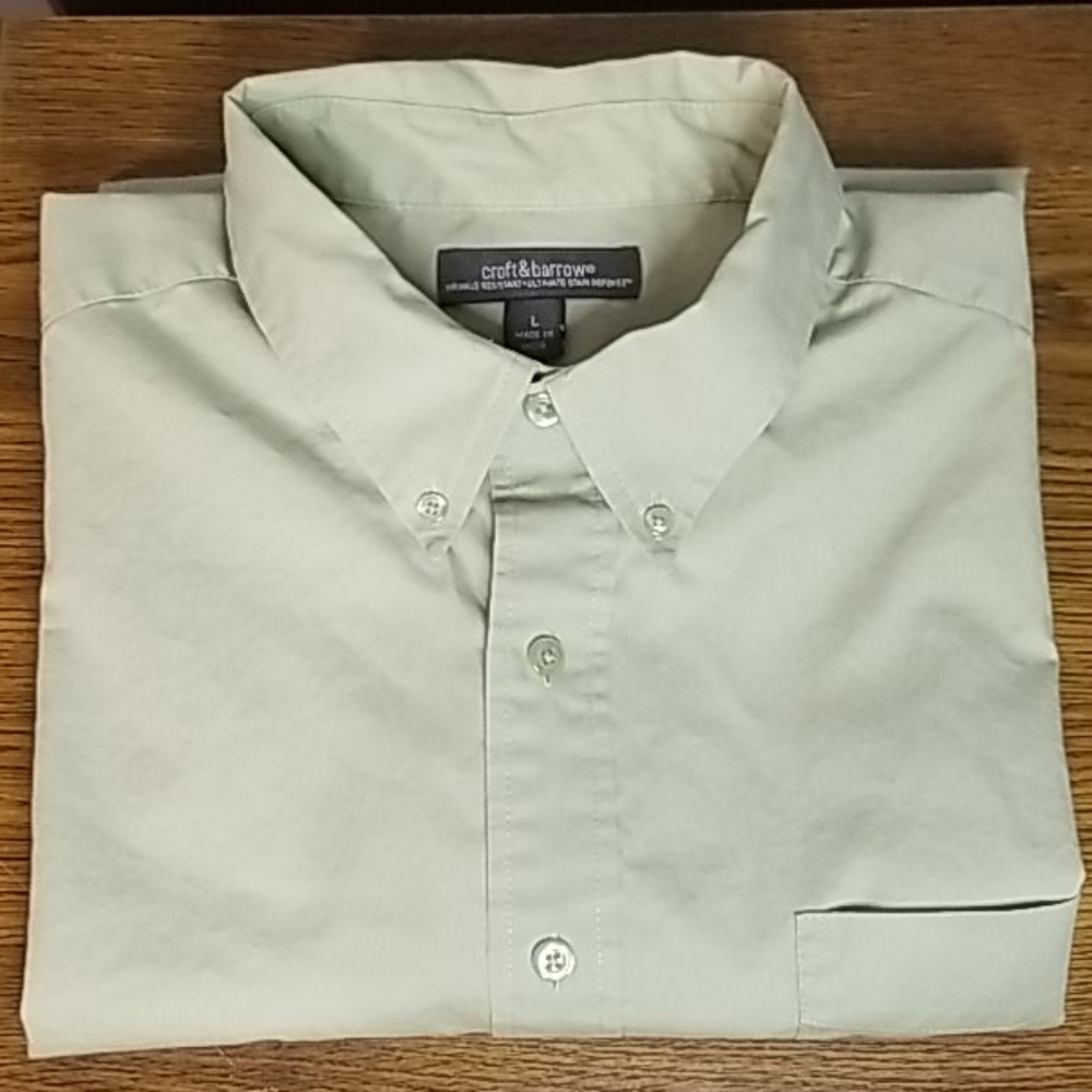 <CROFT & BARROW> Long Sleeve Cotton Dress Shirt
